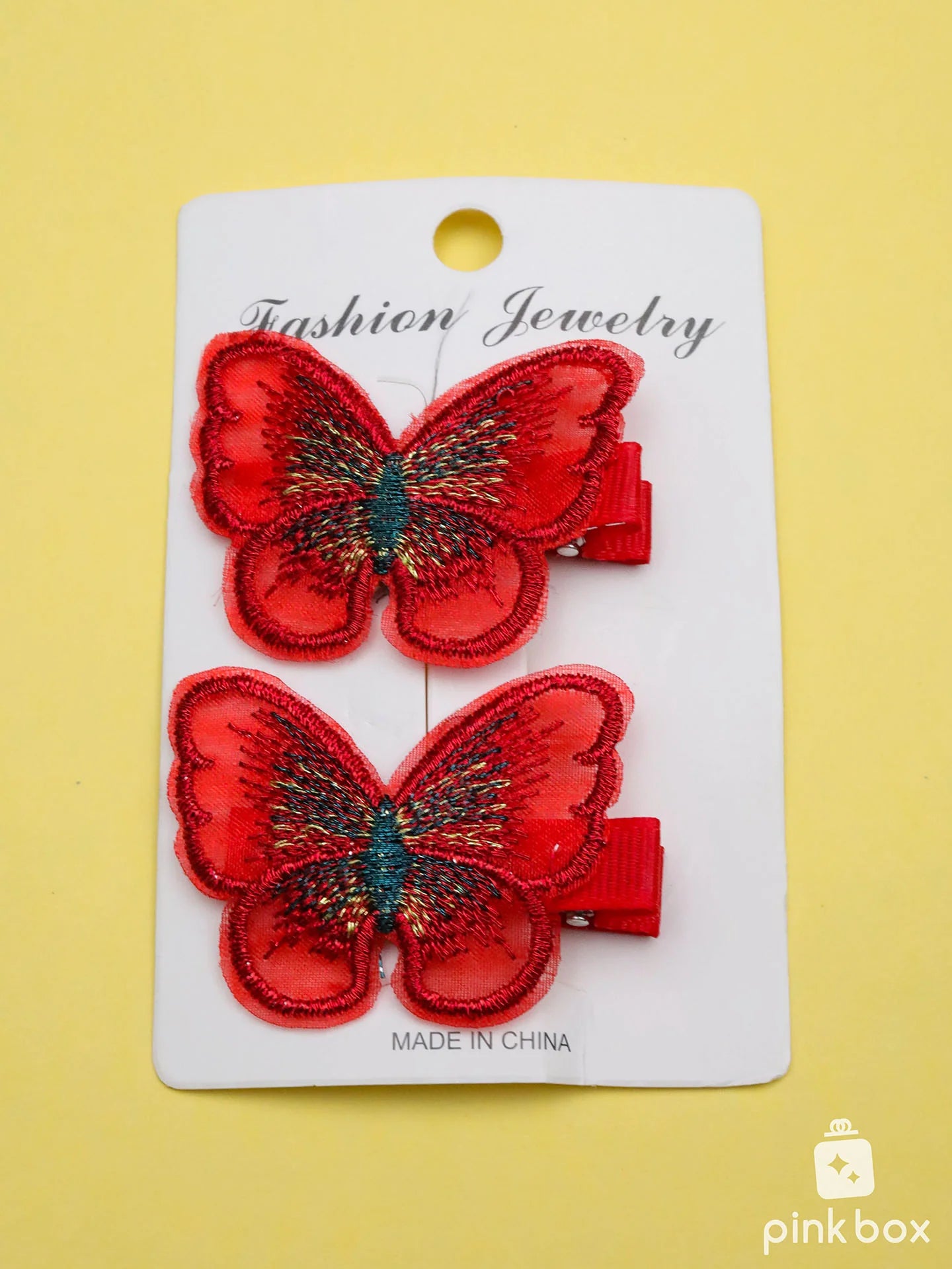 Butterfly Hair Clip Lace Hair Bows Embroidery Butterfly Hair Pins