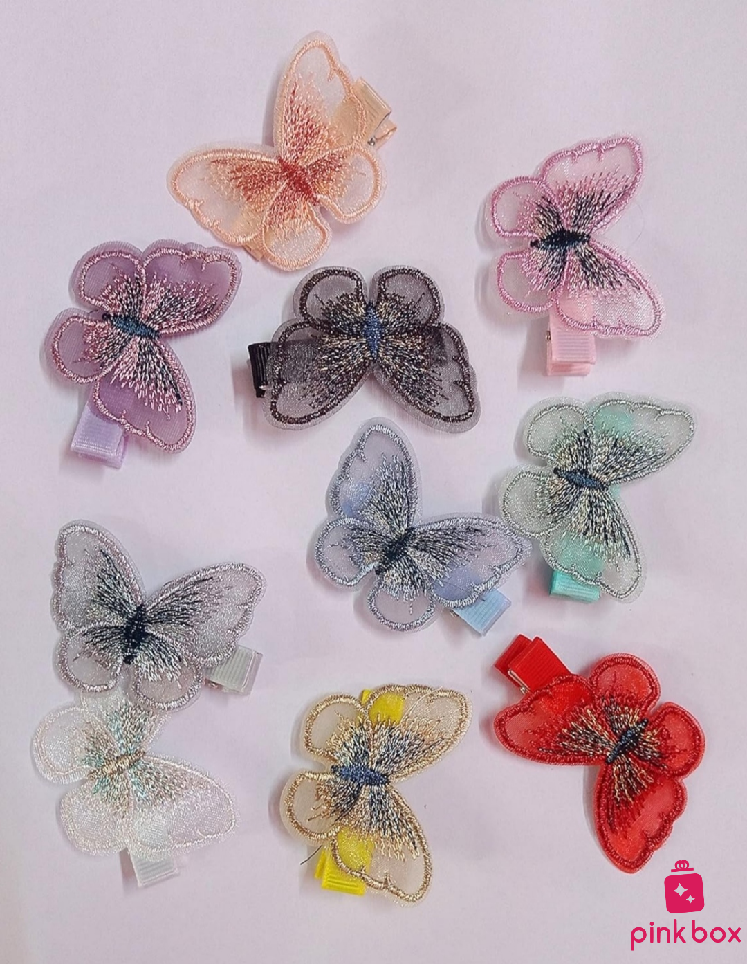 Butterfly Hair Clip Lace Hair Bows Embroidery Butterfly Hair Pins