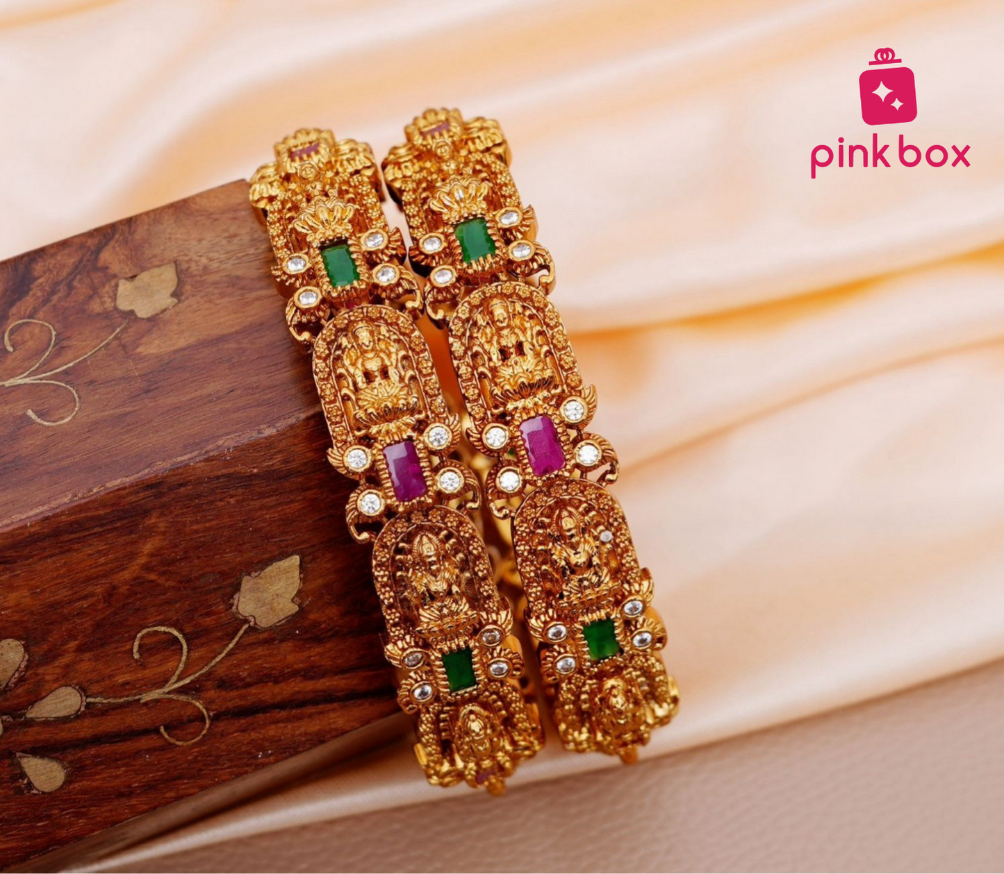 Beautiful Nakshi Bangles with Lakshmi Idol