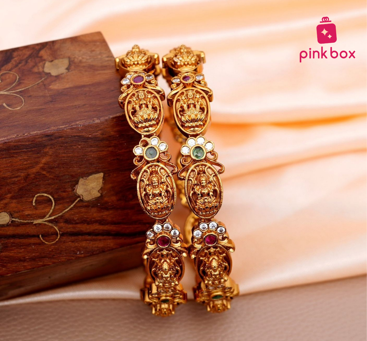 Nakshi Bangles with Flower Design