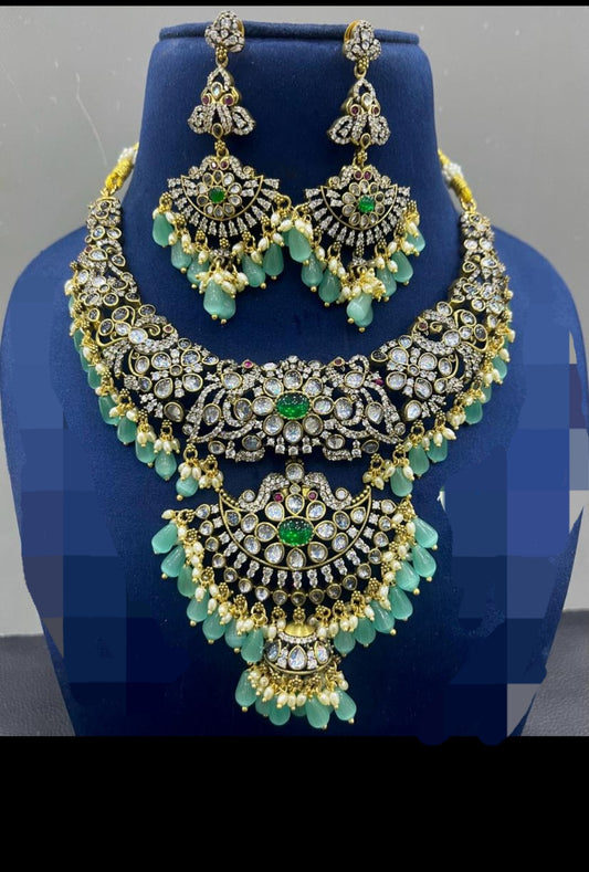 Heavy Victorian Necklace Set with Beautiful Design