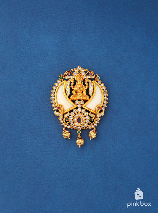 Antique pendant with Lakshmi devi idol