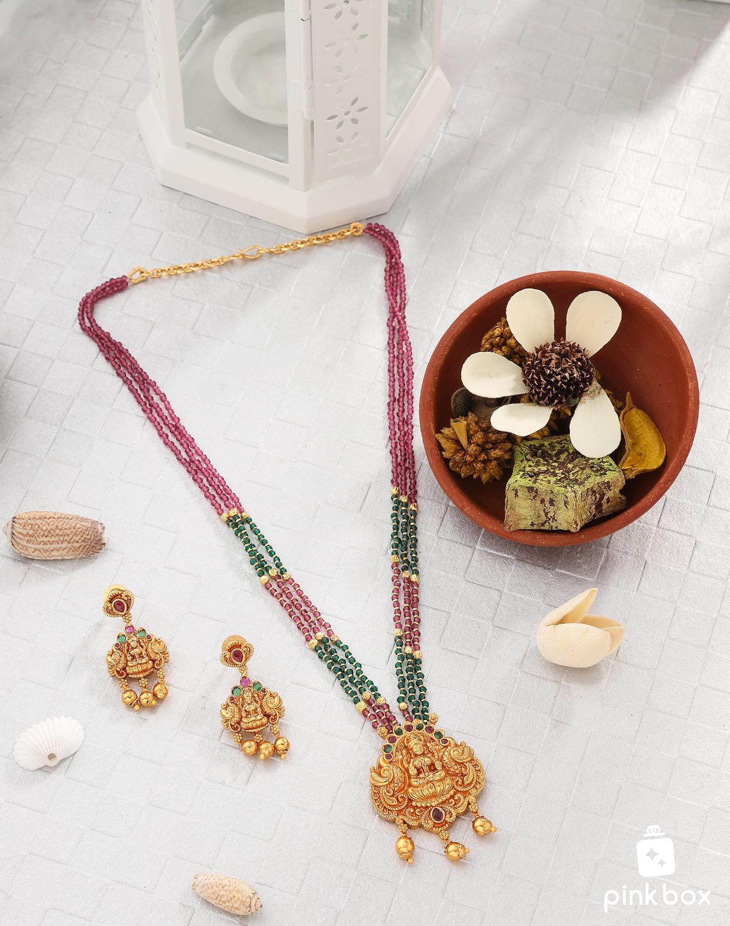 Mala with Lakshmi devi pendant