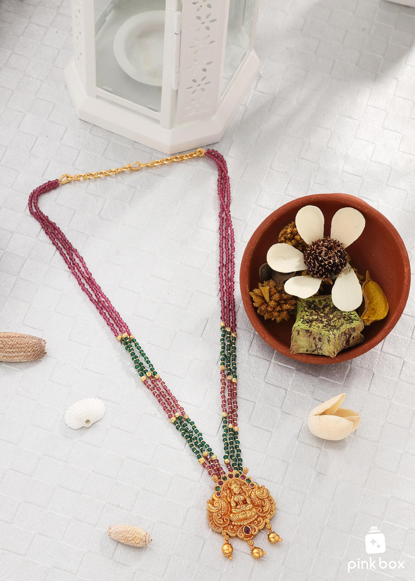 Mala with Lakshmi devi pendant