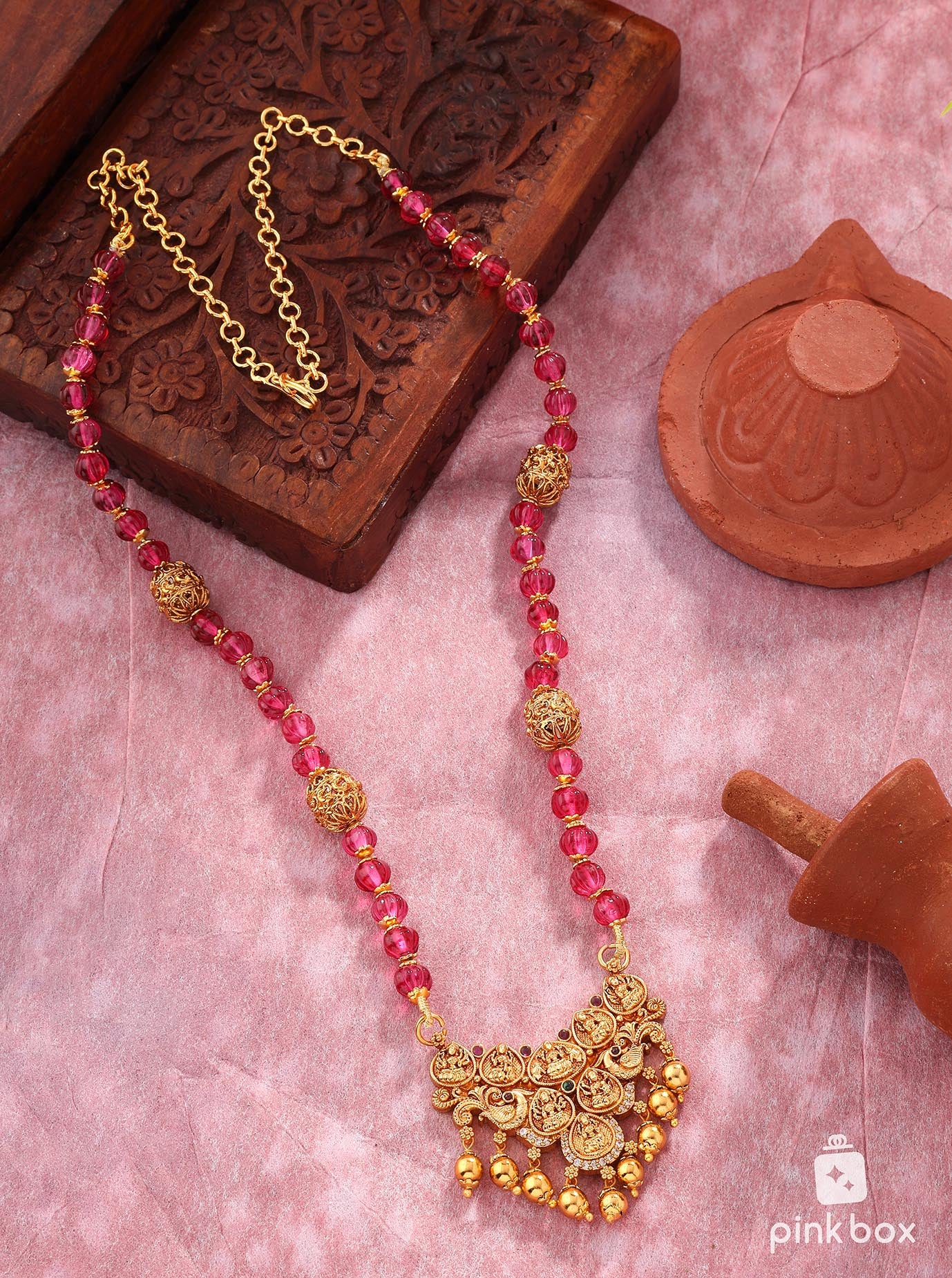 Mala with Lakshmi devi pendant