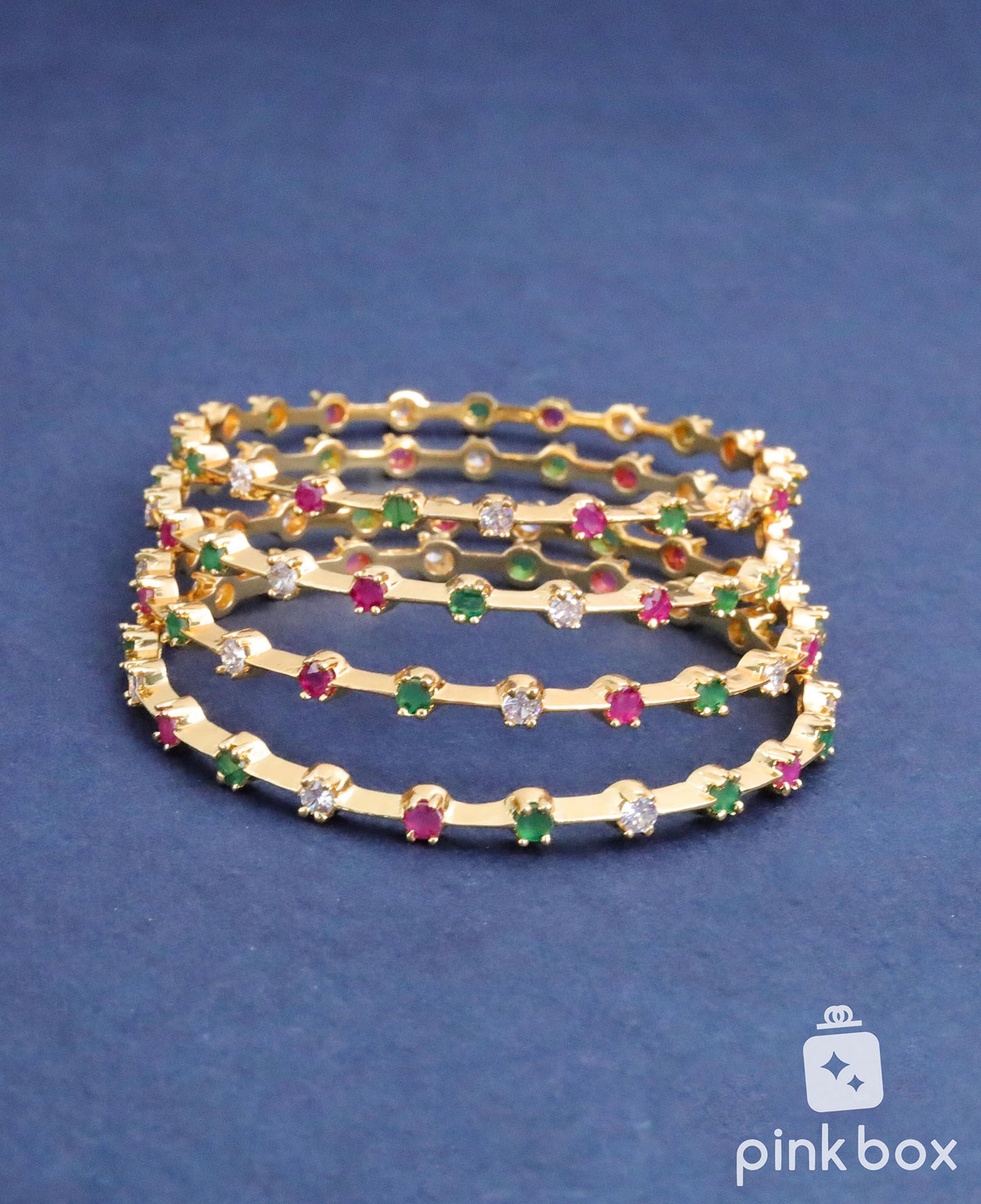 CZ Bangles with Semi precious stones