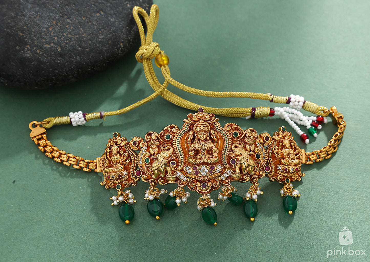 Antique Nakshi Choker with Lakshmi devi idol