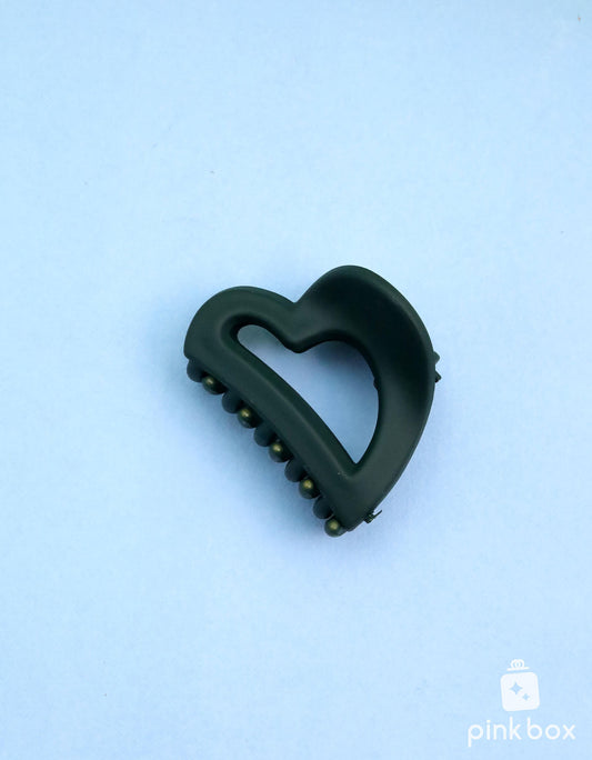 Matte Heart Shape Hair Claws