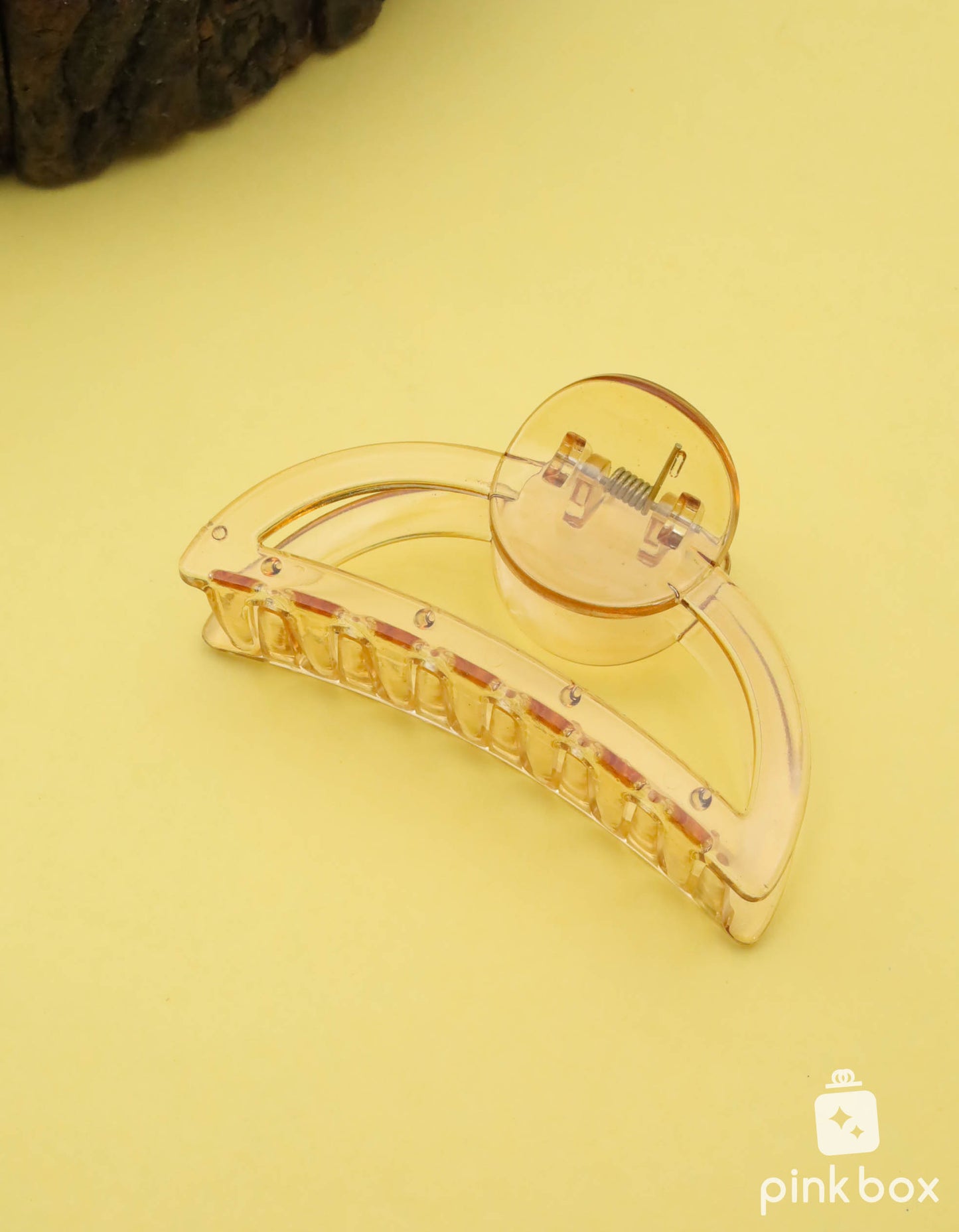 Elegant Transparent Resin Plastic D Shape Big Hair Clutch